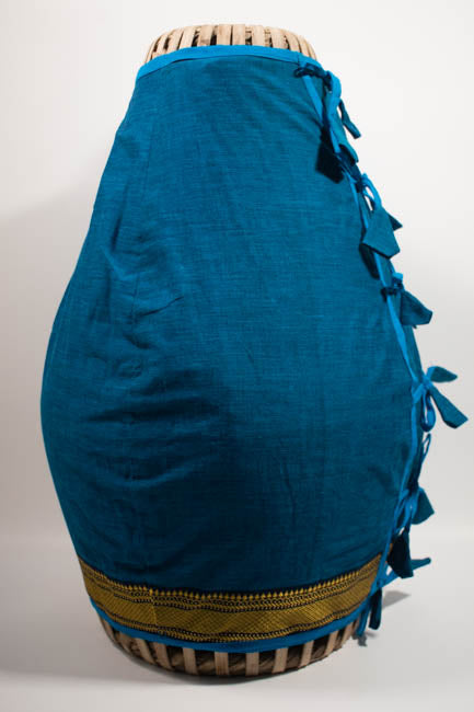 Mridanga Cover Royal Blue with Golden Border