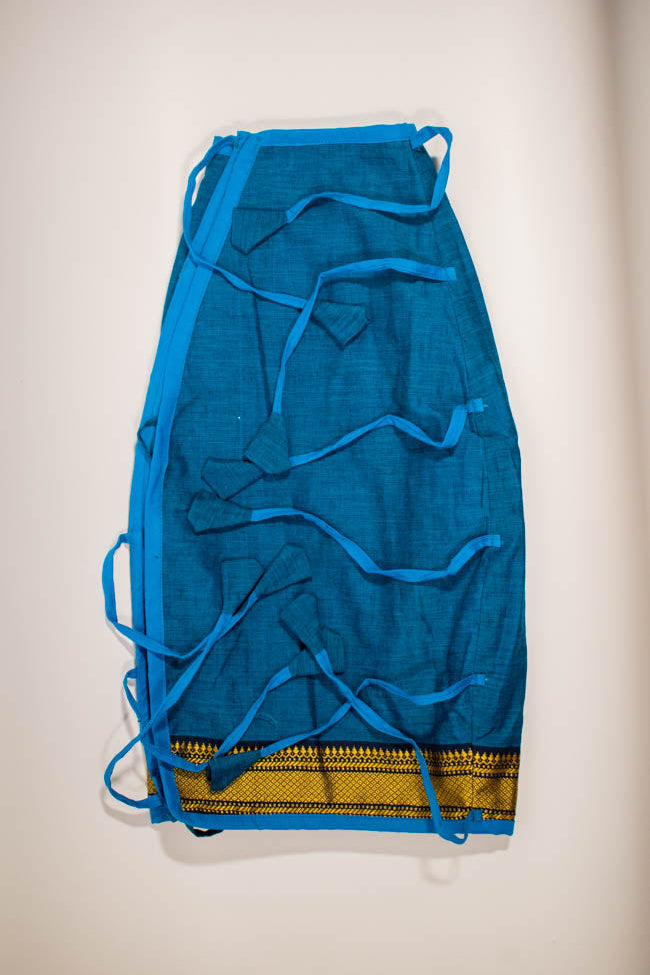 Mridanga Cover Royal Blue with Golden Border