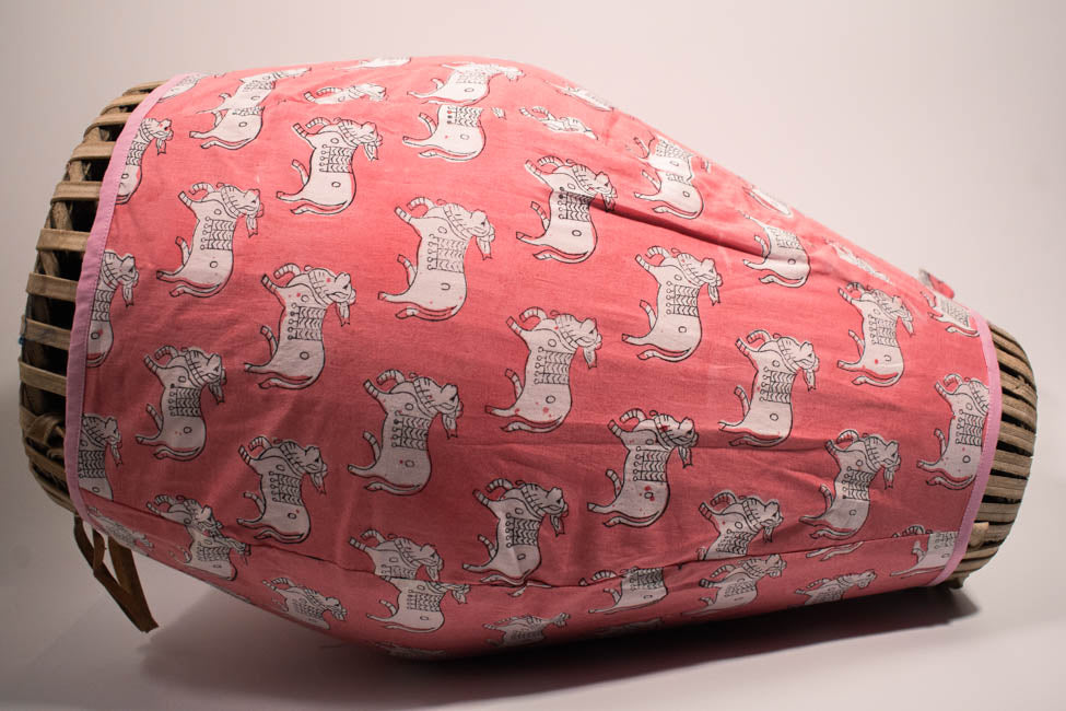 Mridanga Cover Playful Pink Cow-Print
