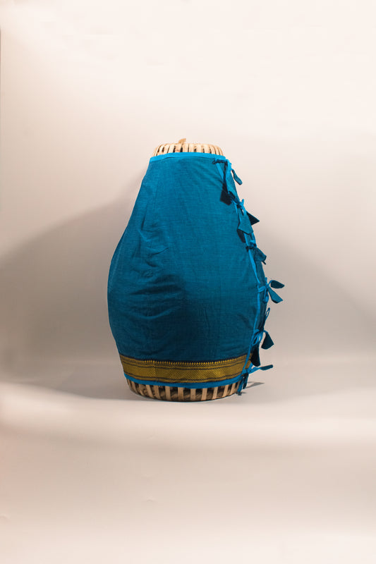 Mridanga Cover Royal Blue with Golden Border