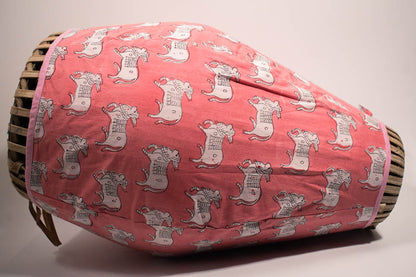 Mridanga Cover Playful Pink Cow-Print